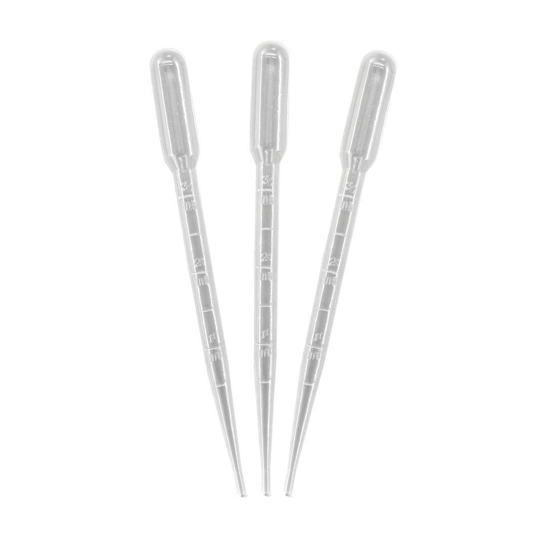 Ölçü Çubuğu - 3 Ml - Laboratuvar İçin Plastik Damlatma Pipeti - Pastör Pipeti - Pipet Damlalık Pastör Pipeti 3 Ml - Enjektör