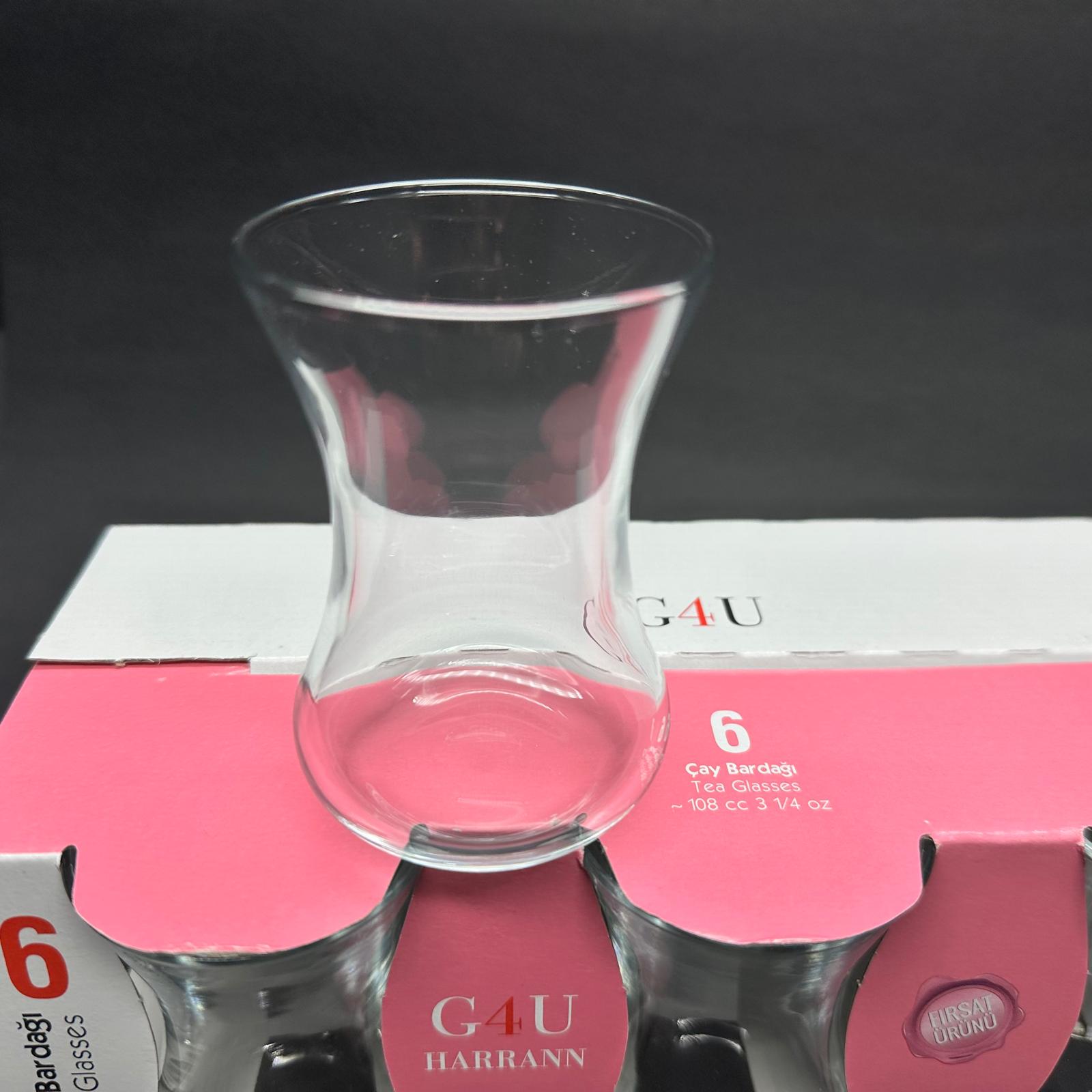 Paşabahçe 42281 Harran İnce Belli 6'Lı Çay Bardağı - 1077813 G4U Çay Bardak 108 Cc