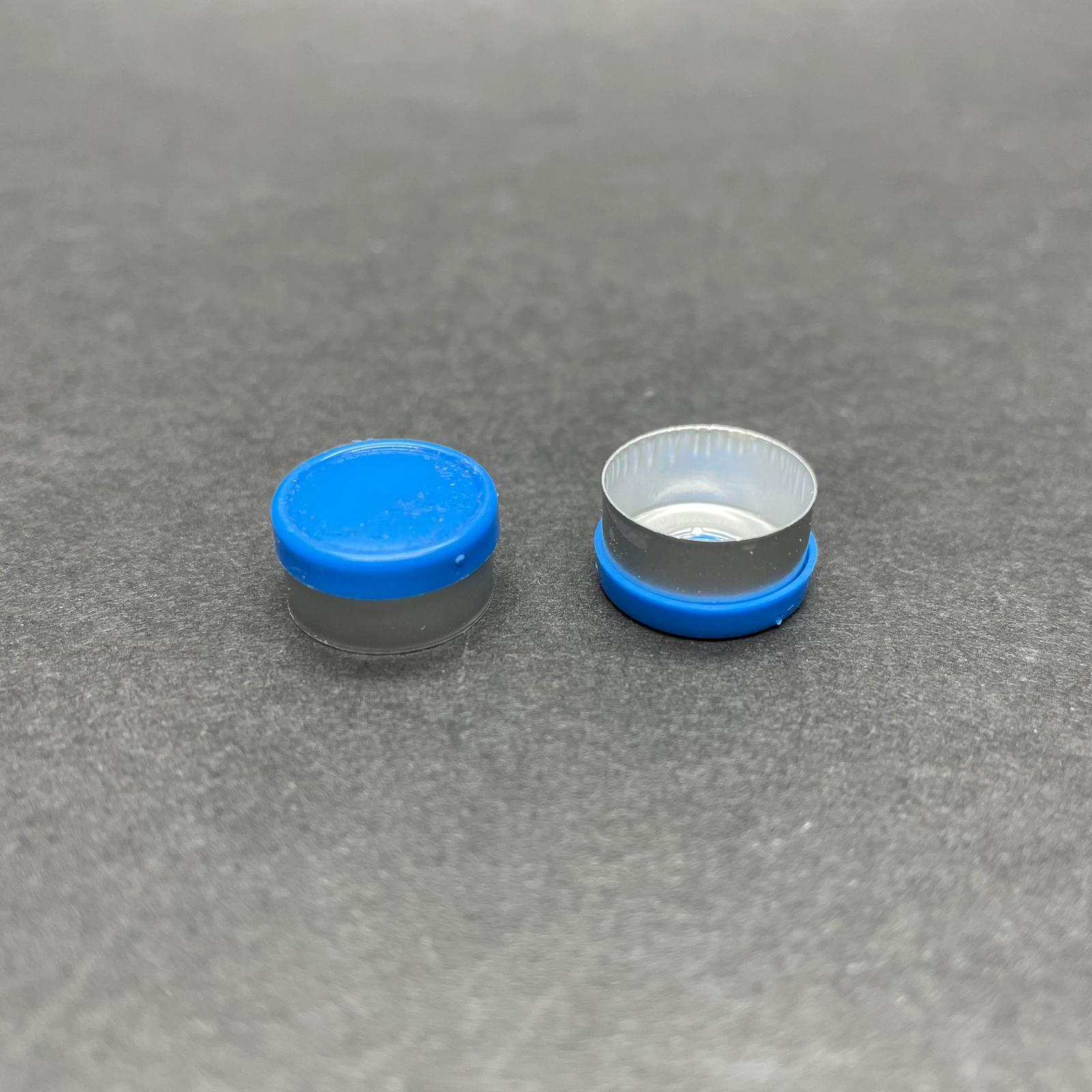 Penisilin Alüminyum Flakon Kapak Mavi -  13 Mm Düz Renkli Flip-Off Kapak