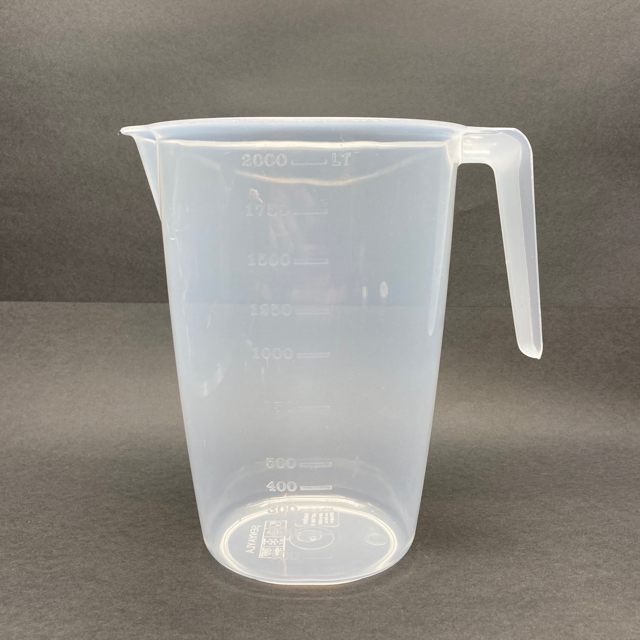 Plastik Ölçü Kabı - Ölçekli Kap 2000 Cc - Dereceli Ölçek - 2 Litre Lüx Ölçekli Kap